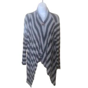 -Long Sleeve Striped Cardigan Fits Size XL